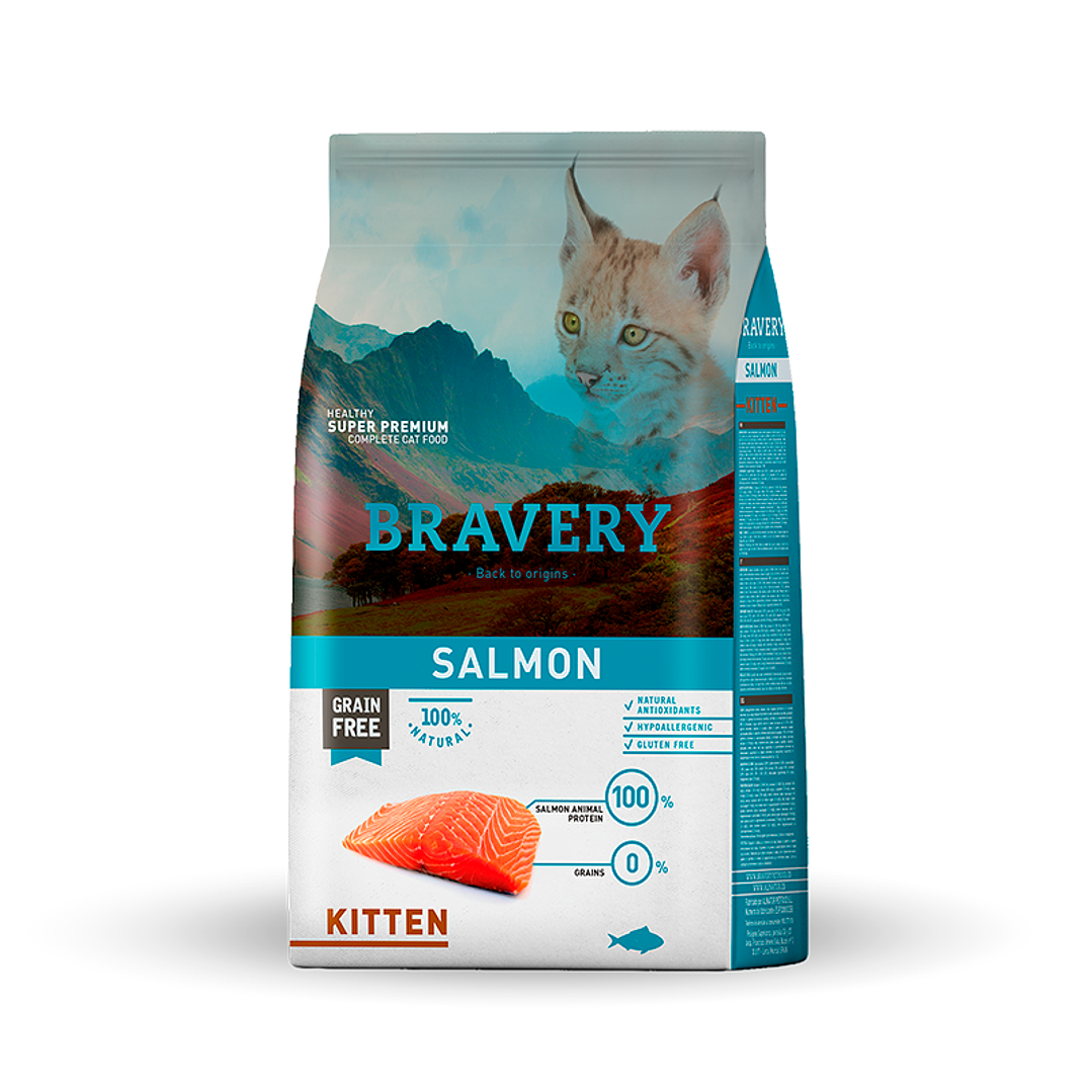 Bravery Salmon Kitten 2kg comida gato 1