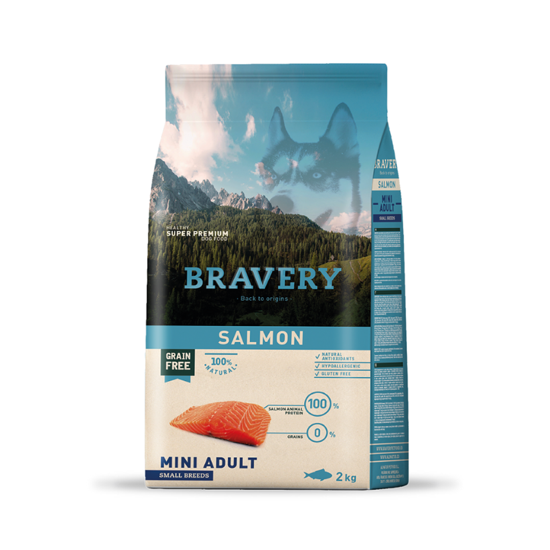 Bravery Salmon Mini Adulto 2 Kg Alimento Para Perro 1