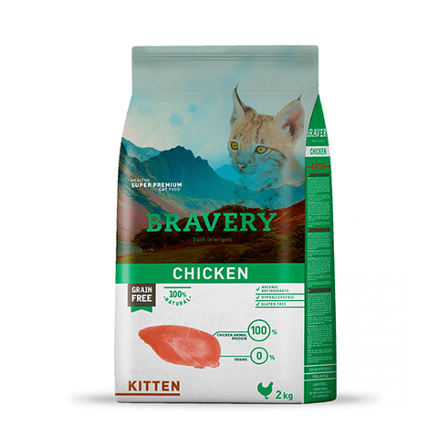 Bravery Chicken Kitten 2kg comida gato