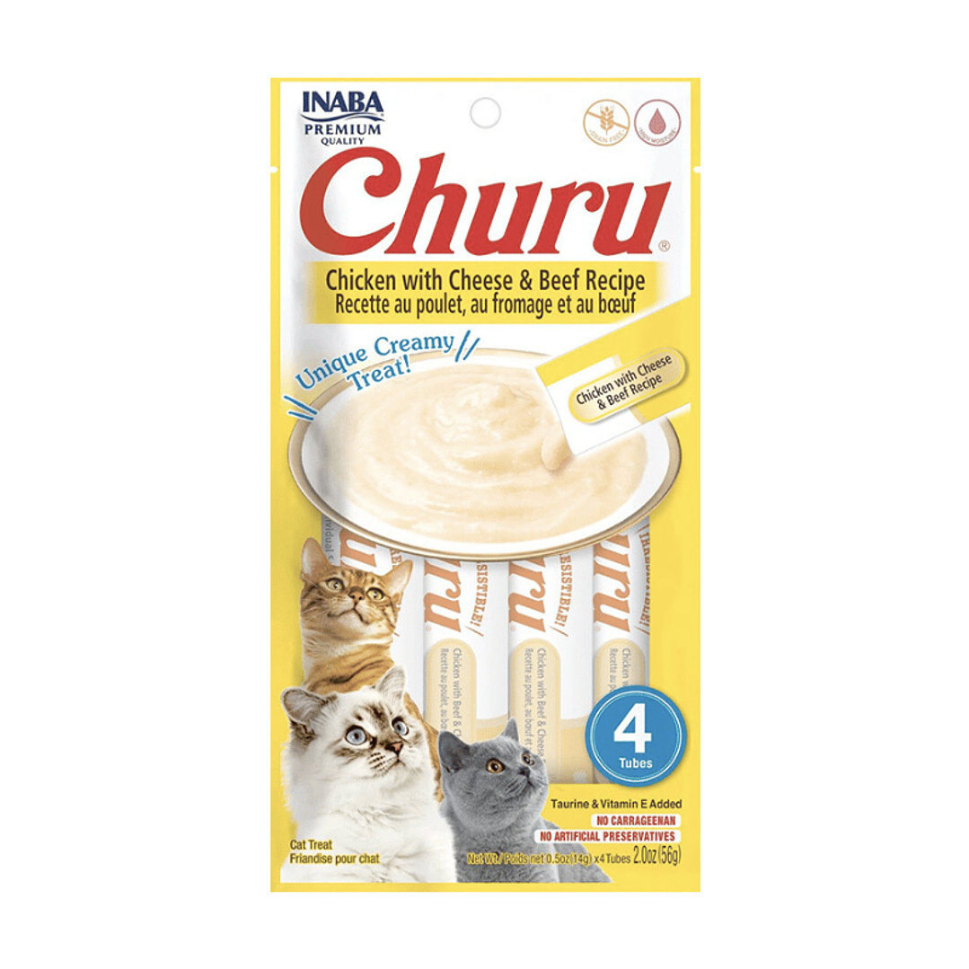 Churu gatos - Pollo con Queso y Carne (4 un.) 1