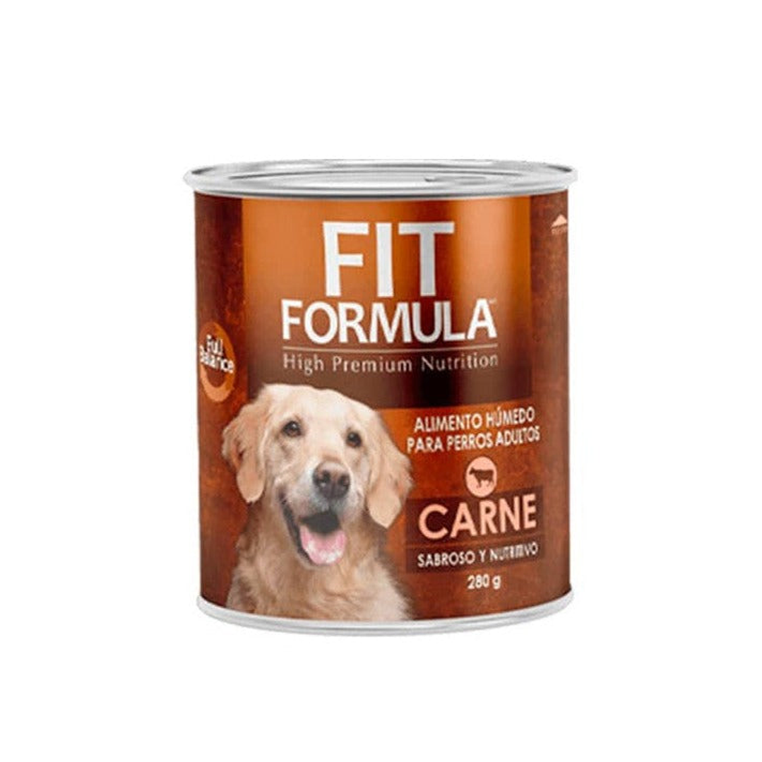 Lata Fit Formula Perro Adulto - Sabor Carne (280 gr.) 1