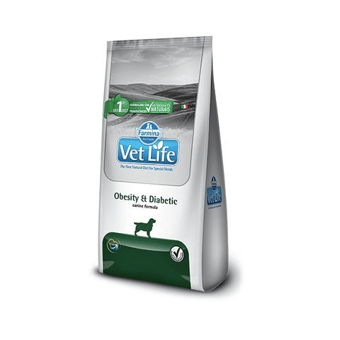 Vet Life comida para perros - Obesity & Diabetic 2 Kg.