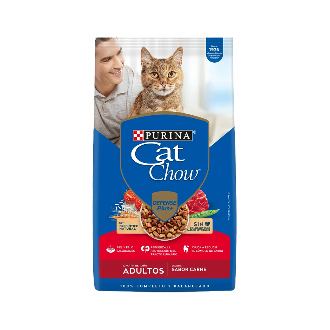 Cat Chow comida Gatos Adultos - Sabor Carne 8 kg. 1
