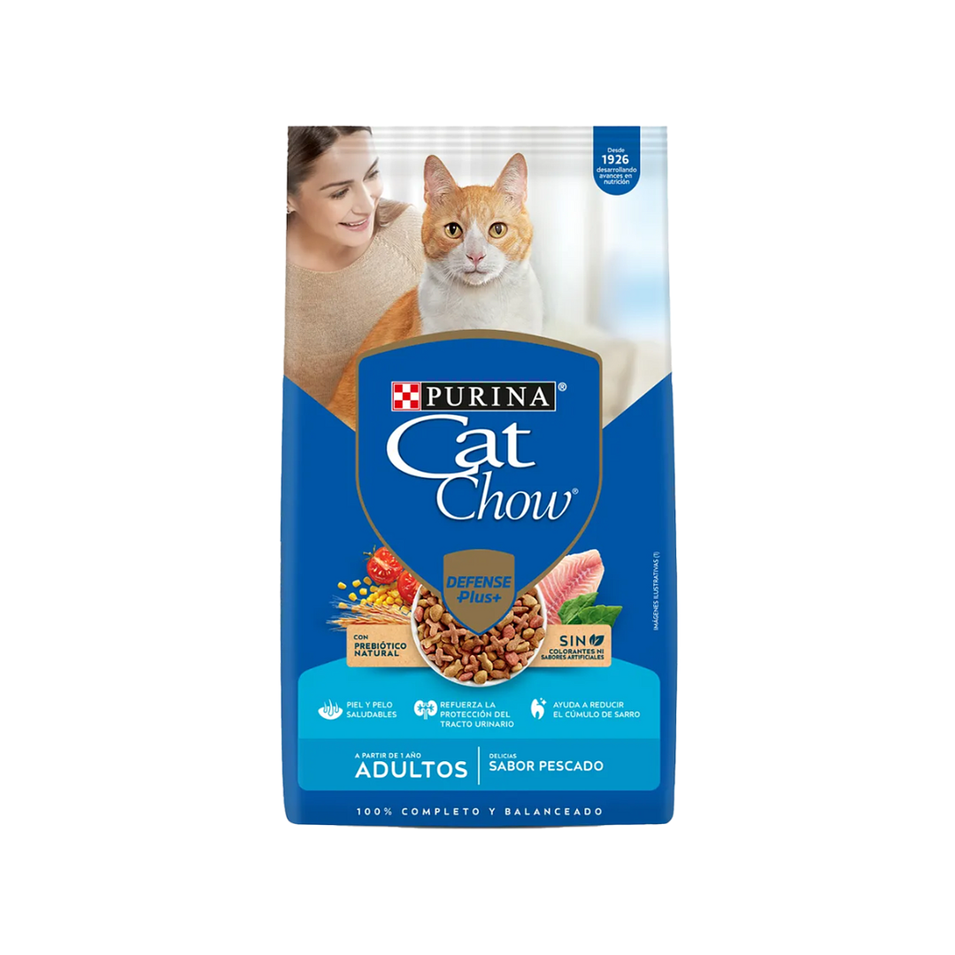 Cat Chow comida Gatos Adultos - Sabor Pescado 8 kg. 1
