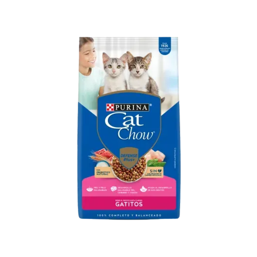 Cat Chow comida Gatitos - Sabor Pescado, Carne & Leche 8 kg. 1