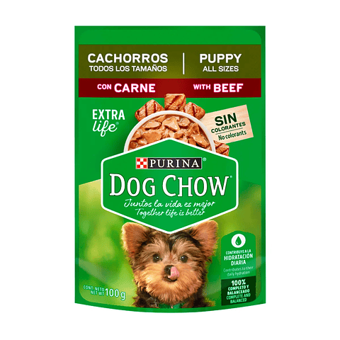 Sachet Dog Chow - Cachorros - Carne (100 gr.)