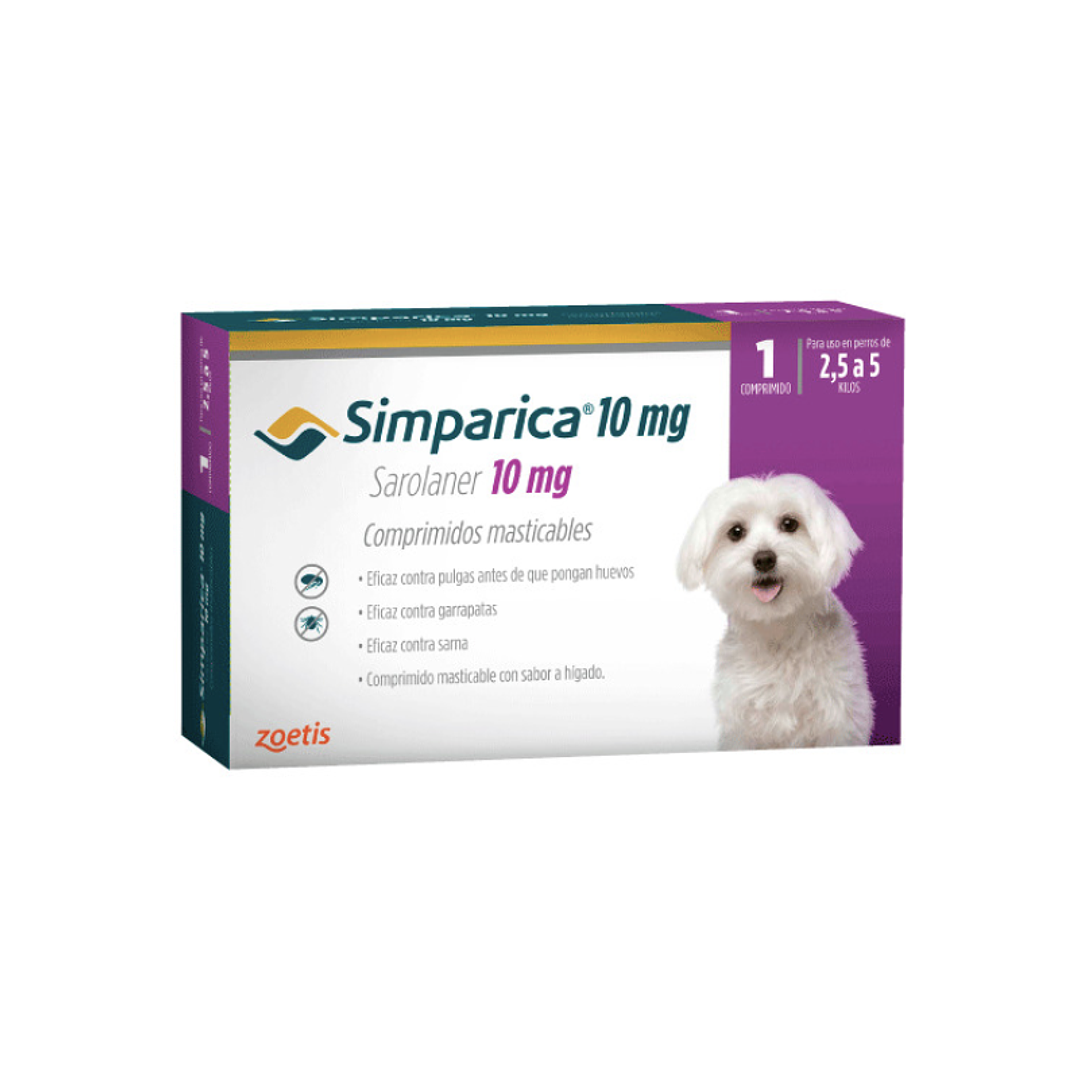 Simparica antiparasitario para perros de 2.5 a 5 Kg. (1 comprimido) 1