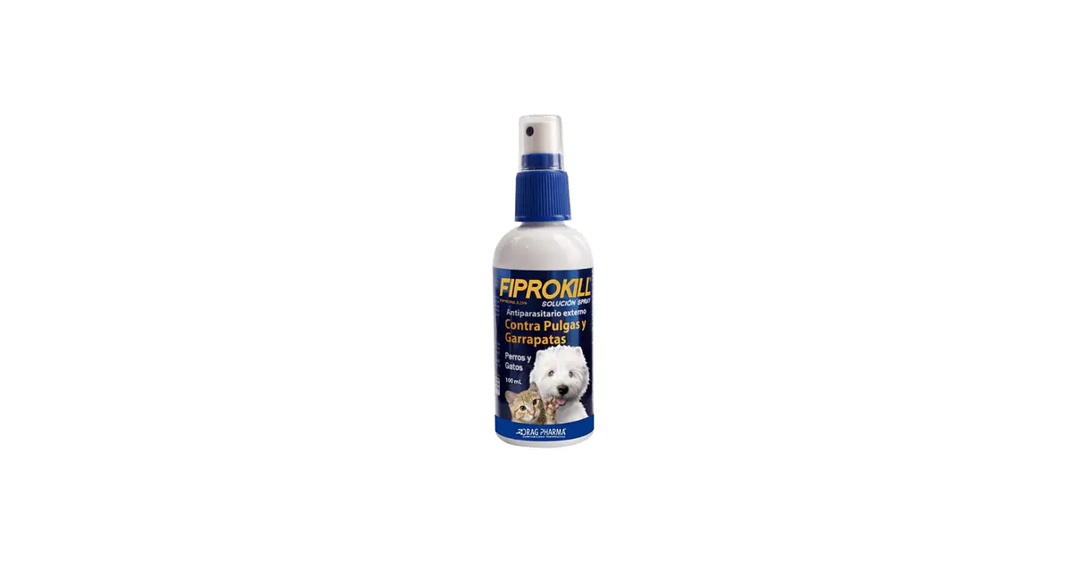Fiprokill Spray antiparasitario perros y gatos 100 mL.