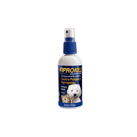Fiprokill Spray antiparasitario perros y gatos 100 mL.