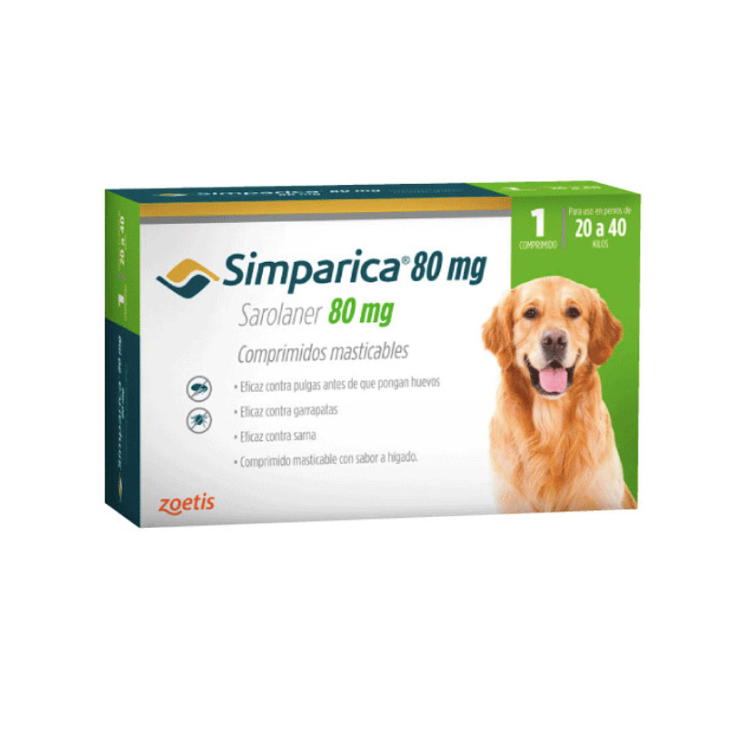 Simparica antiparasitario para perros de 20 a 40 Kg. ( 1 comprimido )  1