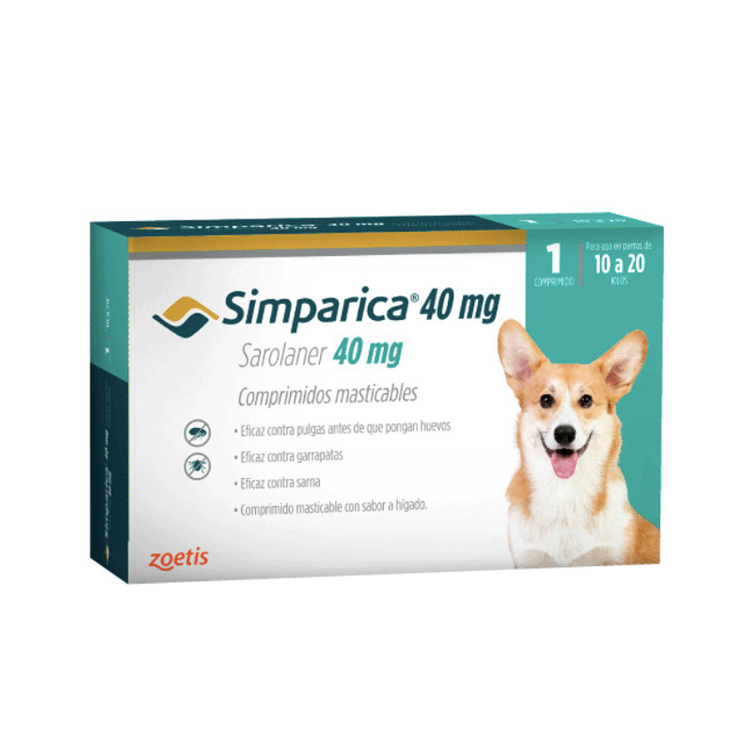 Simparica antiparasitario para perros de 10 a 20 Kg. (1 comprimido) 1
