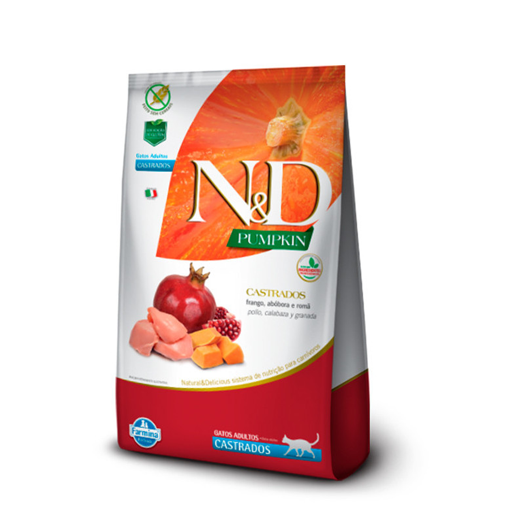 N&D Pumpkin Adulto Castrado 7.5kg comida para gato 1
