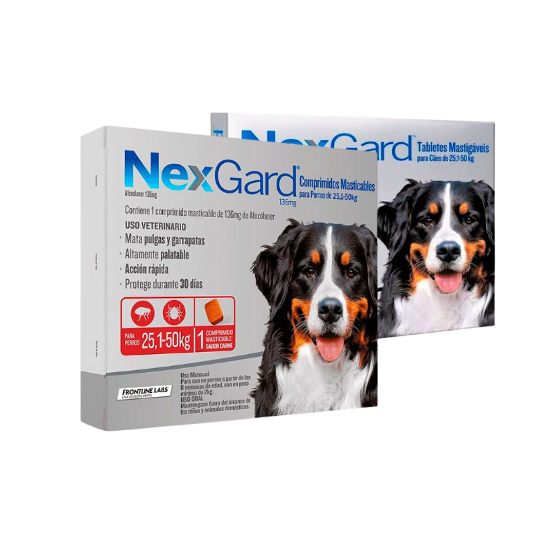 Nexgard 25 a 50 kilos (1 tableta masticable) - antiparasitario para perros 1