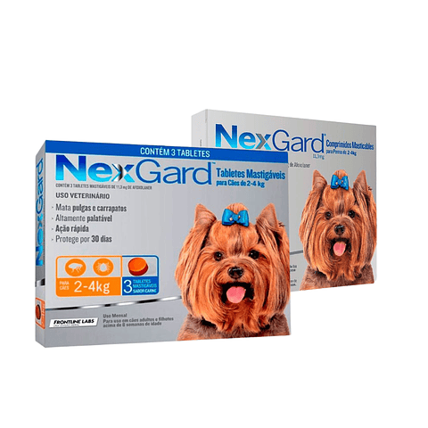 Nexgard 2 a 4 kilos (1 tableta masticable) - antiparasitario para perros
