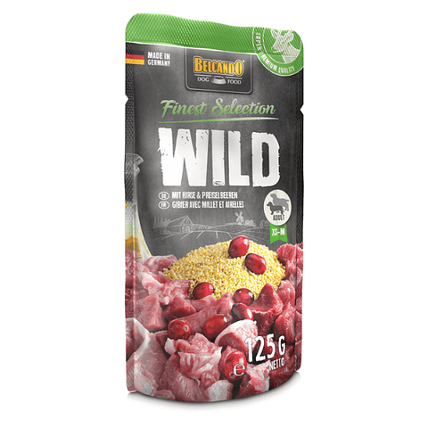 Belcando pouch venado con mijo y arándano 125 gr.