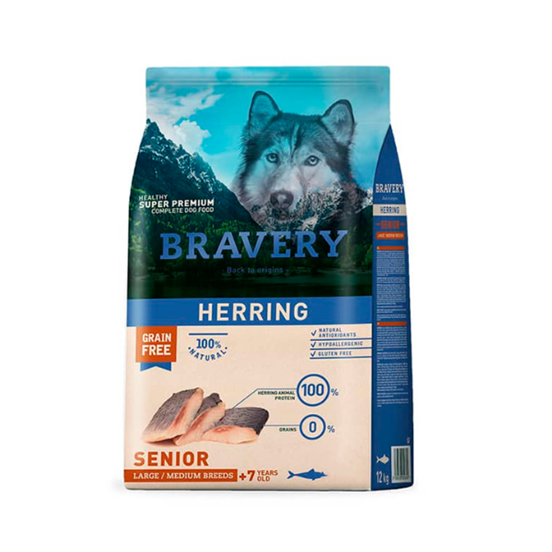 Bravery comida perro Senior Herring 4 Kg. 1