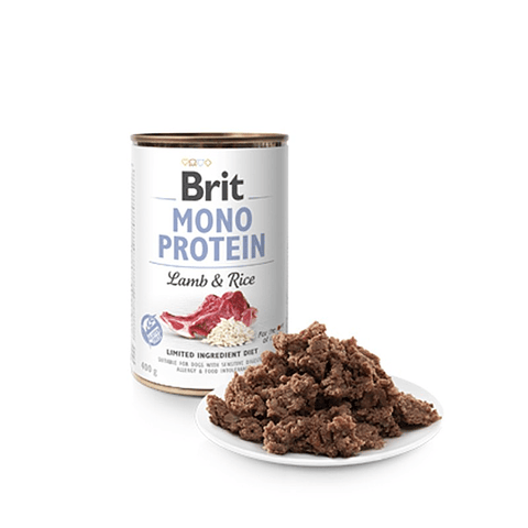 Lata Brit Mono Protein - Lamb & Rice 400 gr.