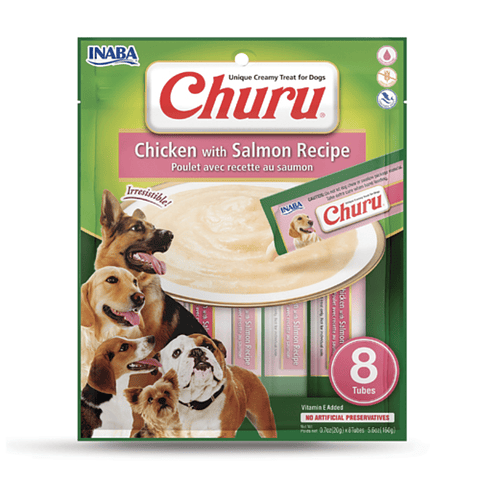 Churu perros - Pollo con Salmón 8 un.