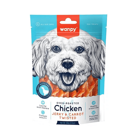 Snack Jerky para perro Pollo con zanahoria 100 gr.