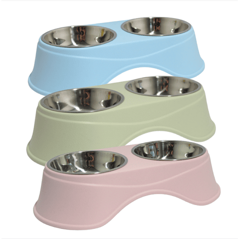 Plato doble acero inox en altura