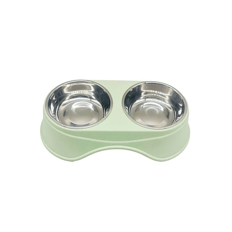 Plato doble acero inox en altura