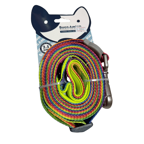 Correa Larga Diseño Arcoíris (2.5 cm x 3 metros)