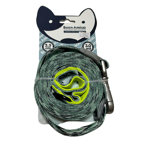 Correa Larga Diseño Verde (2.5 cm x 3 metros) 