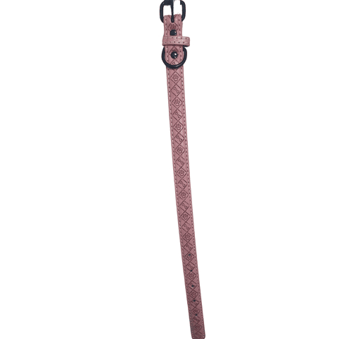 Collar de Cuero Rosado (40cm)