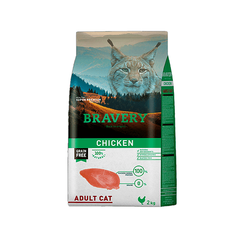 Bravery Chicken Adulto 2kg comida Gato