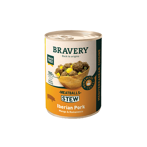 Lata Bravery Meatballs Stew Iberian Pork Dog