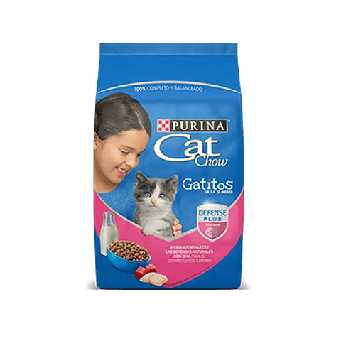 Cat Chow comida Gatitos - Sabor Pescado, Carne & Leche 1 kg.