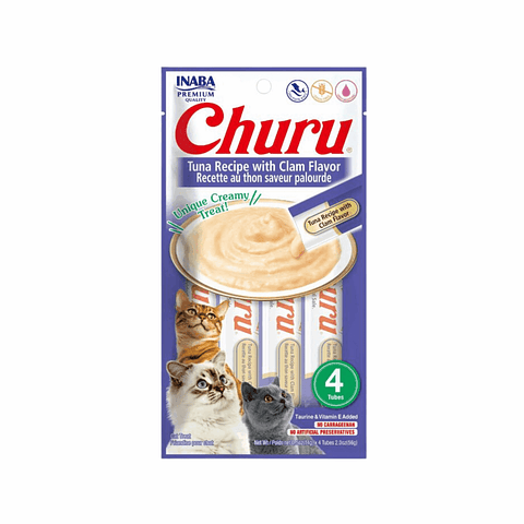 Churu gatos - Atún con almeja (4 un.)