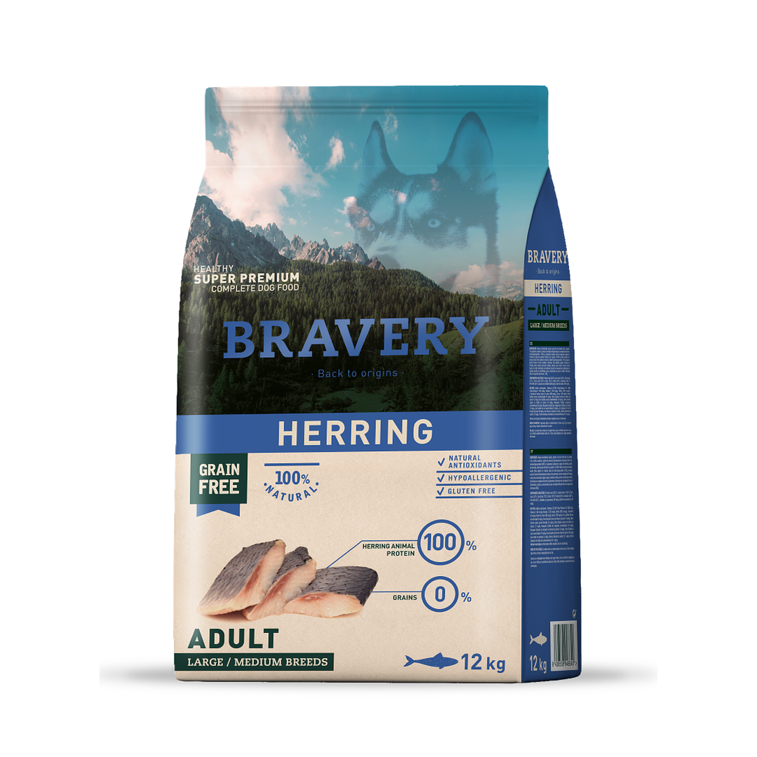 Bravery Herring Large/Medium 12kg alimento para perro 1