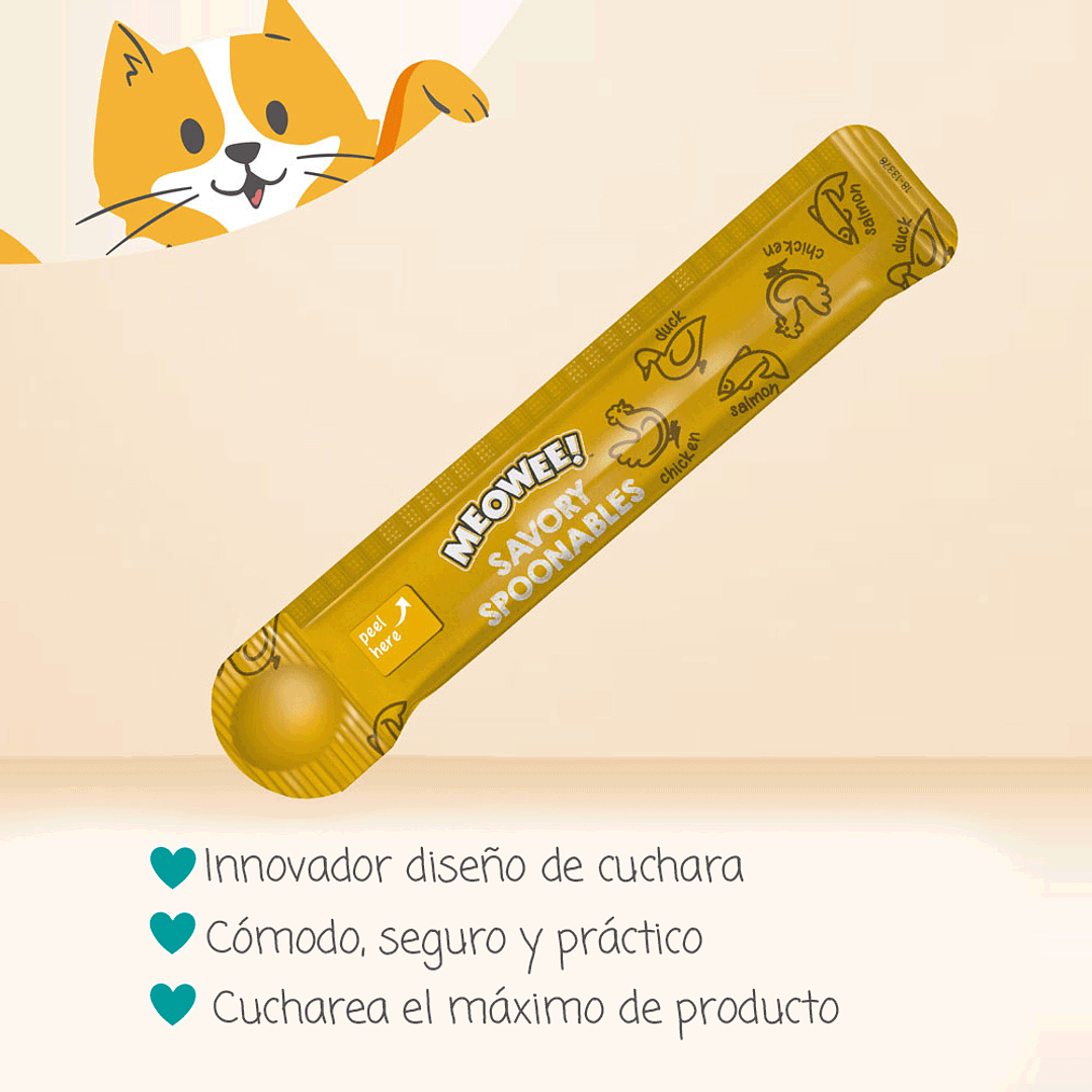 Meowee Spoon Pollo, Salmón y Pato 3