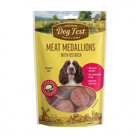 Dog Fest Medallones de avestruz (90grs)