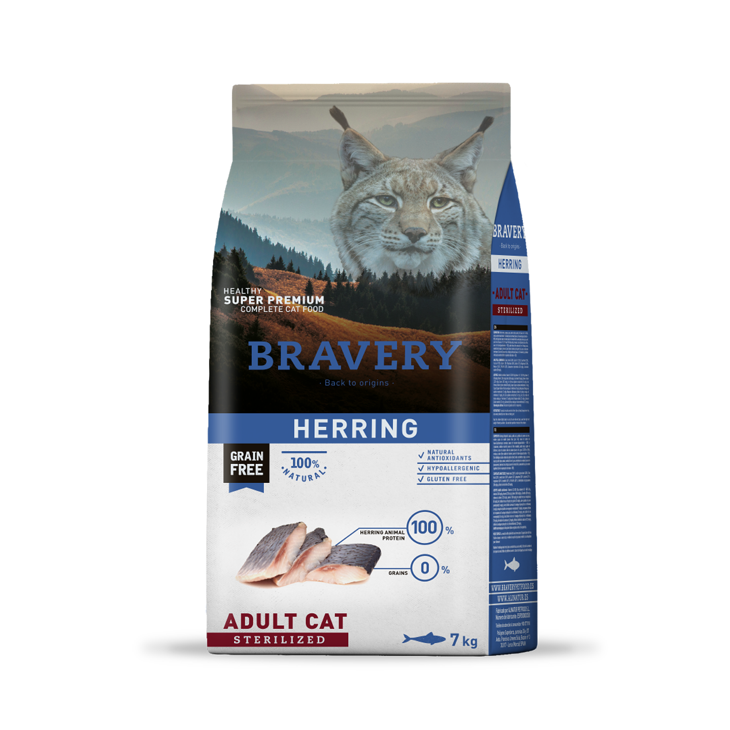 Bravery comida gato Adult Sterilized Herring 7 Kg.