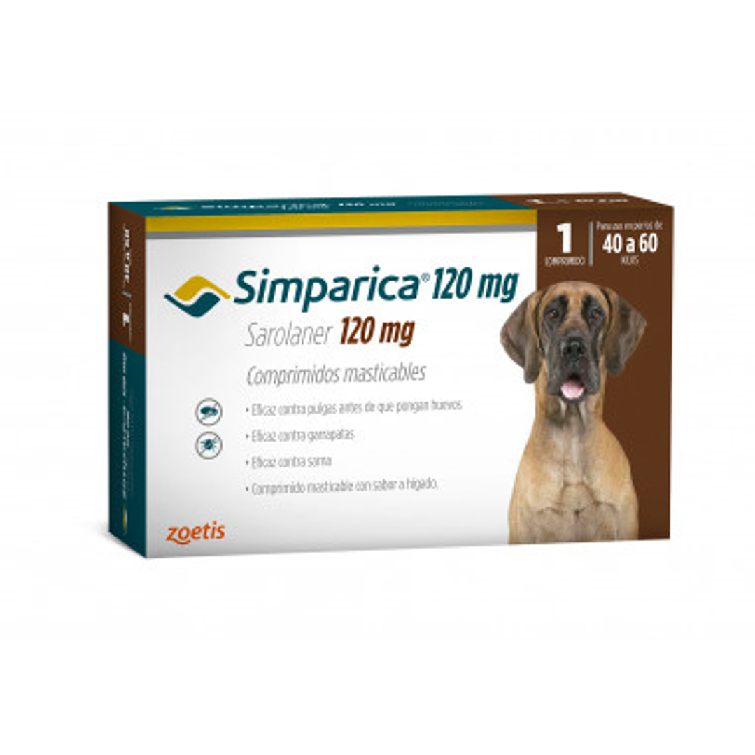 Simparica antiparasitario para perros de 40 a 60 Kg. ( 1 comprimido )  1