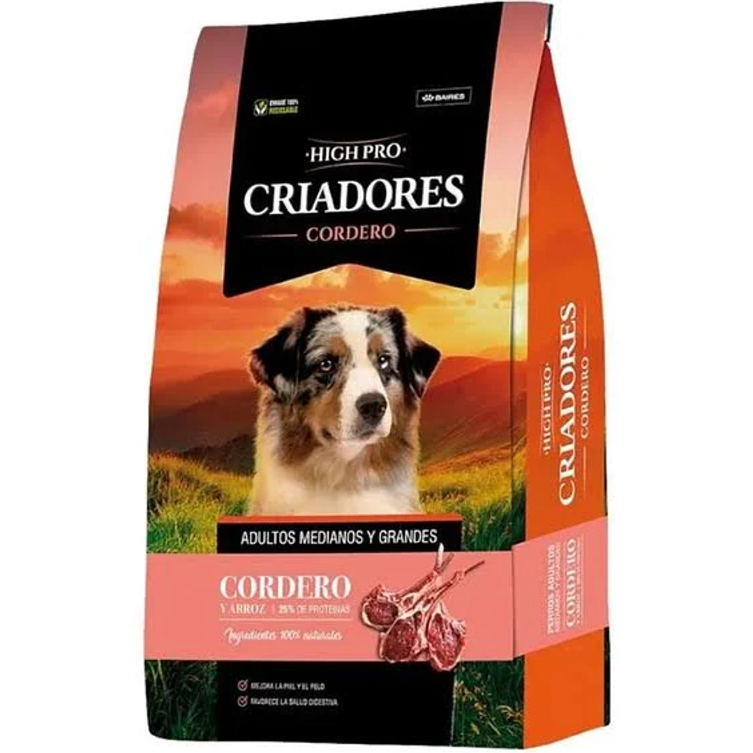 Criadores High Pro Cordero 20 Kg 1