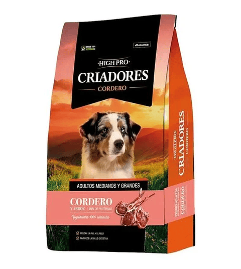 Criadores High Pro Cordero 20 Kg