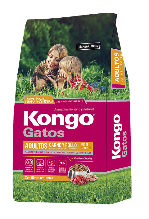 Kongo Gato Adulto Carne y pollo 8 kg