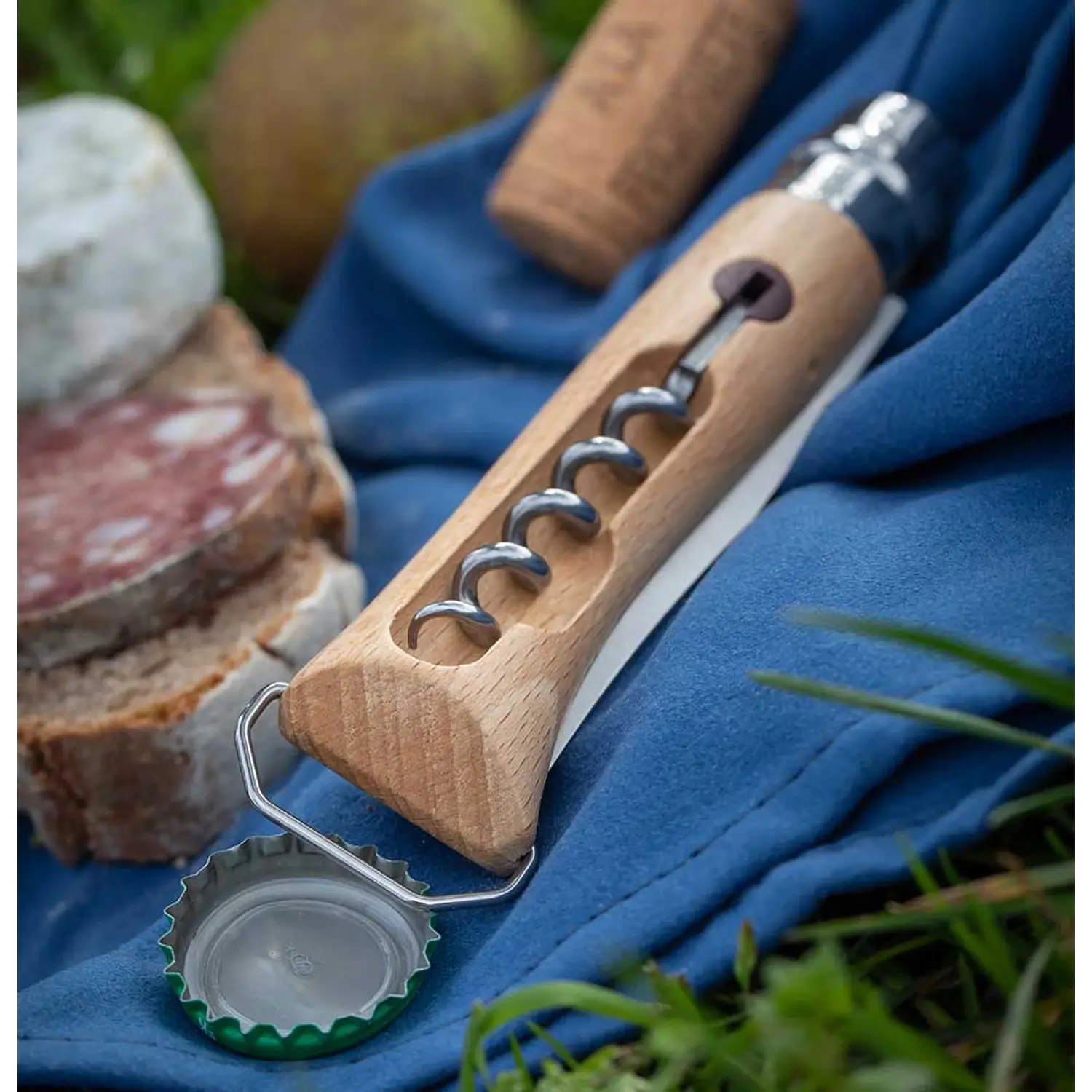 CUCHILLO OPINEL N°10 ABREBOTELLAS CON SACACORCHOS 4