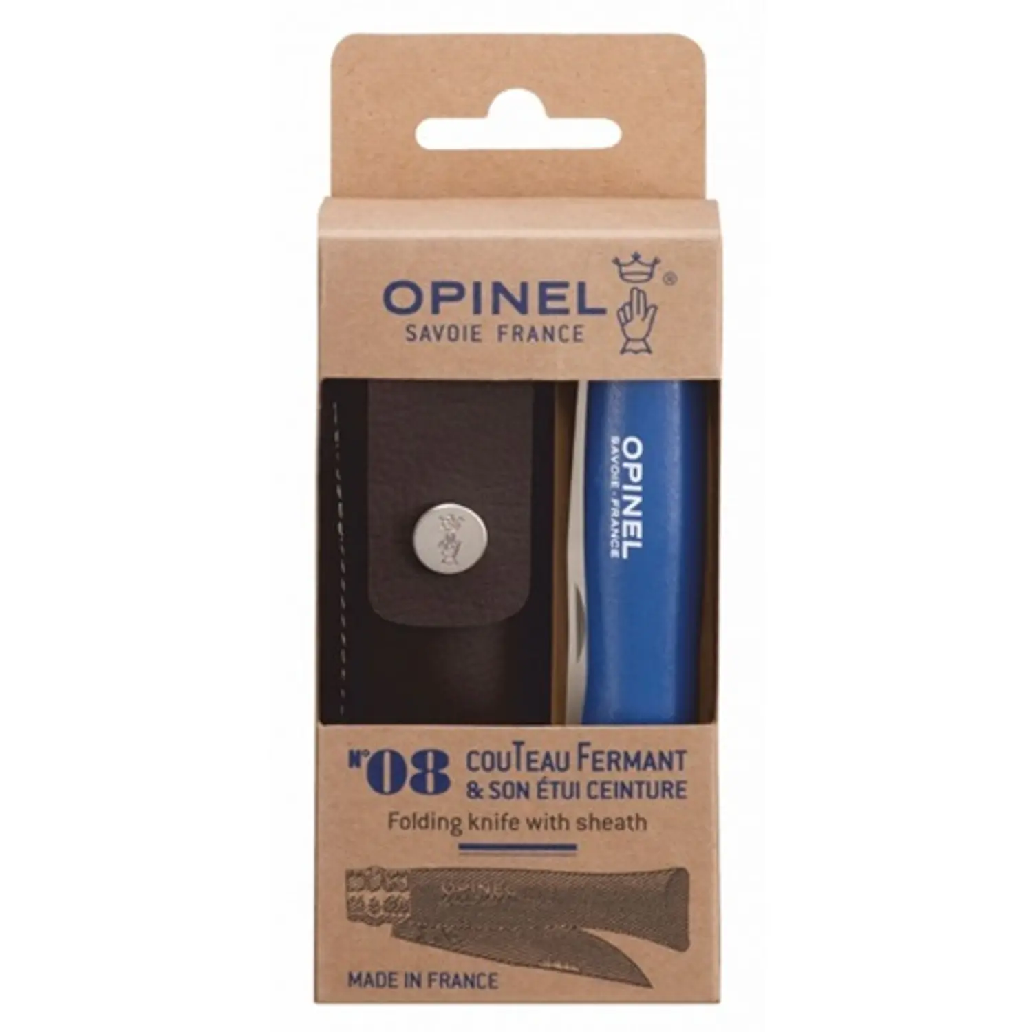  Cuchillo N°08 trekking azul con funda 