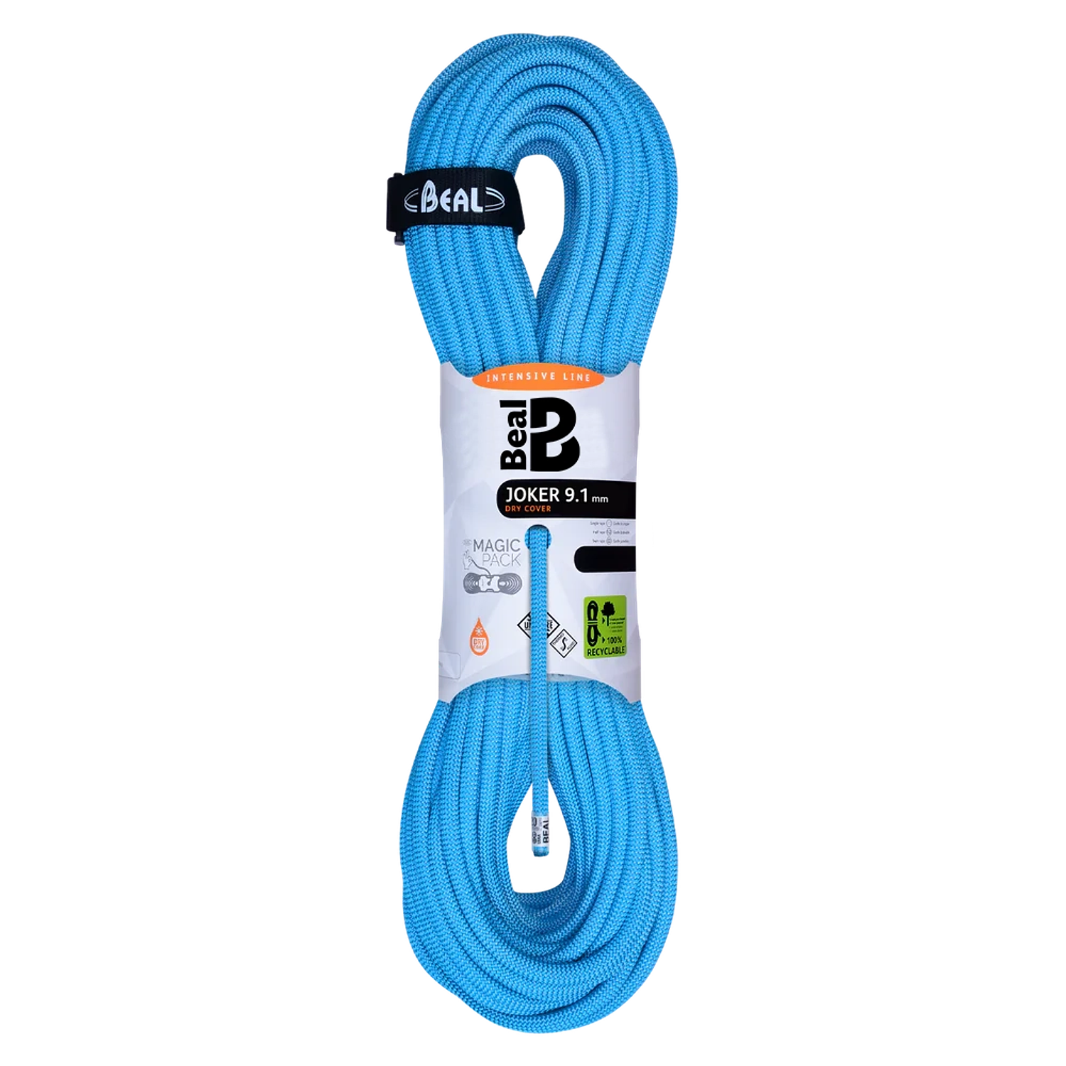 Cuerda Dinamica JOKER 9.1 mm x 70 mt Unicore Dry Cover azul BEAL