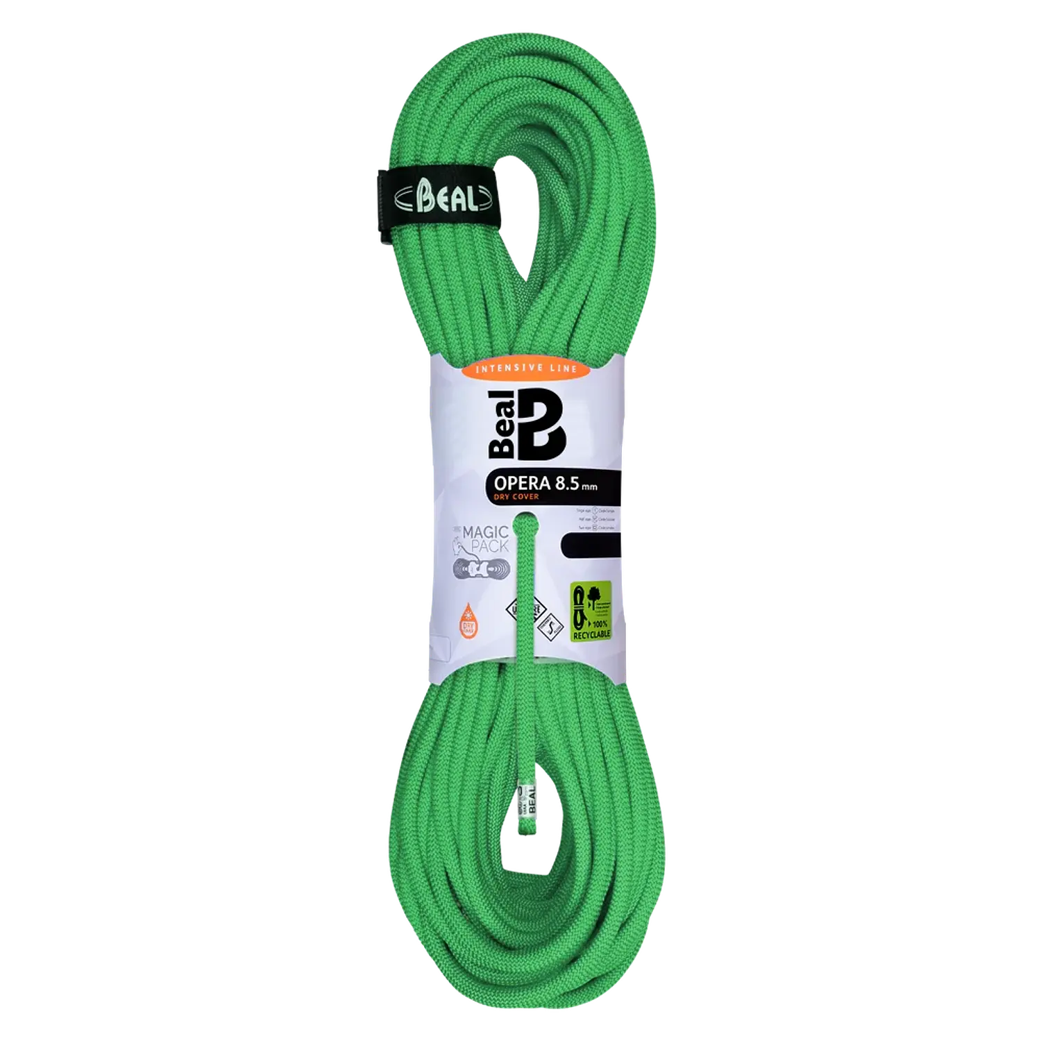 Cuerda Dinámica OPERA 8.5mm Unicore Dry Cover x 70 mts. Green - Beal