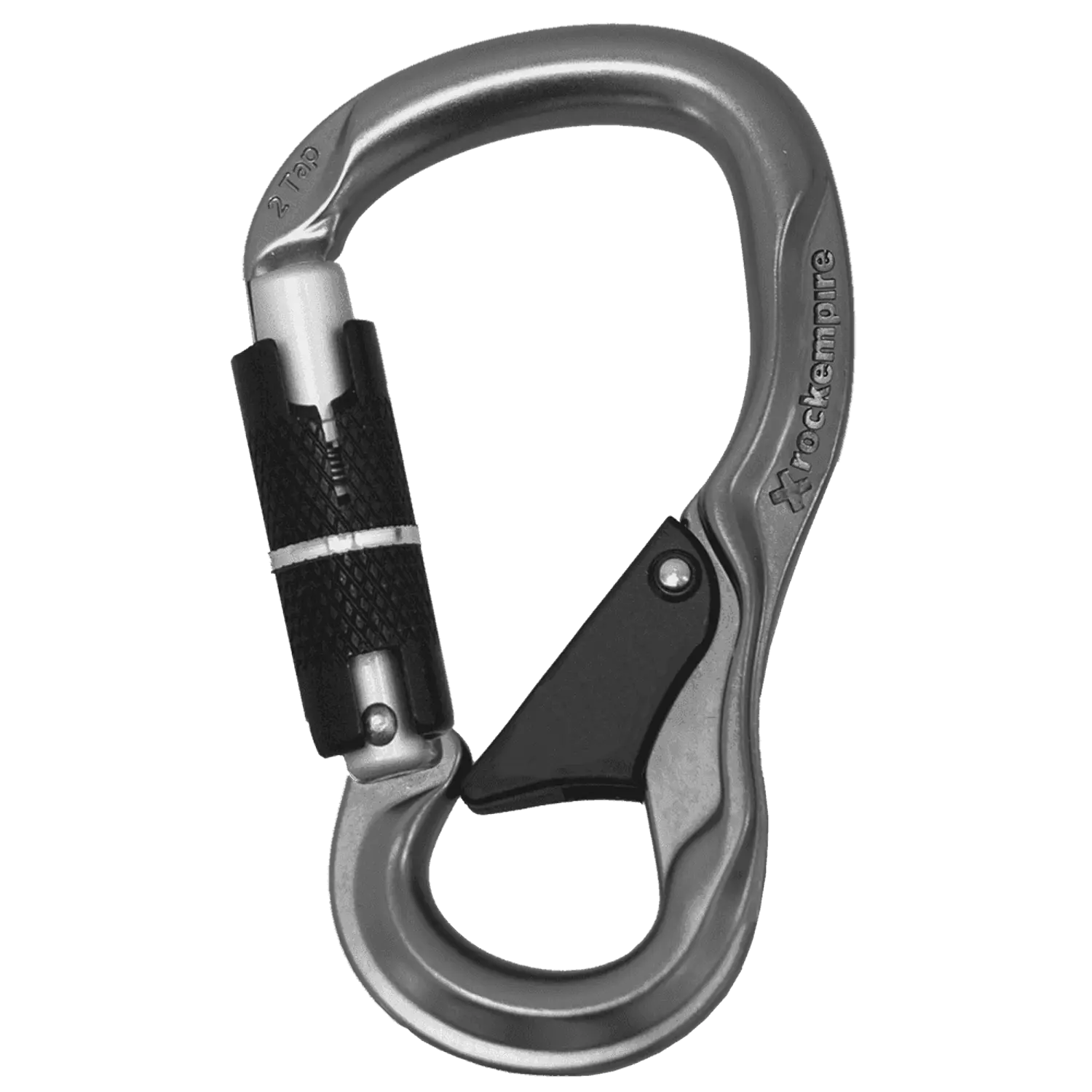 Mosquetón Aluminio HMS 3 Tiempos 24kN 2 TAP 3T Gris - Rock Empire