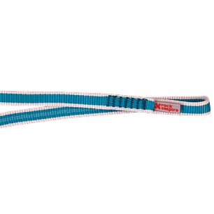 Anilla de Anclaje Plana Nylon 120 cm x 16 mm 22kN calipso/blanco - Rock Empire