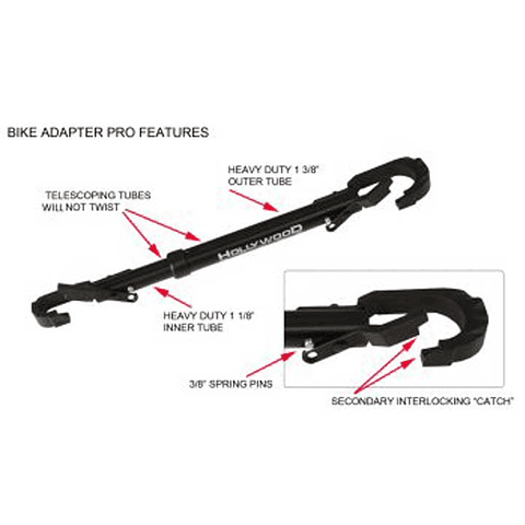 BARRA ADAPTADOR HOLLYWOOD PRO PARA PORTA BICICLETAS