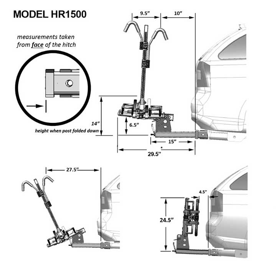 PORTA BICICLETAS HOLLYWOOD E-BIKE 2 BICICLETAS  2