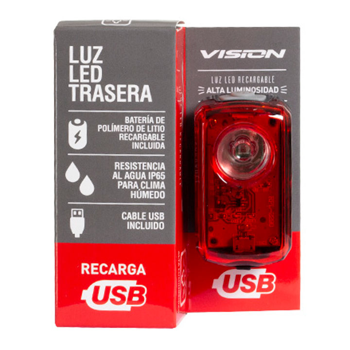 LUZ  ROJA TRASERA LED VISION EBL-3770 USB 2