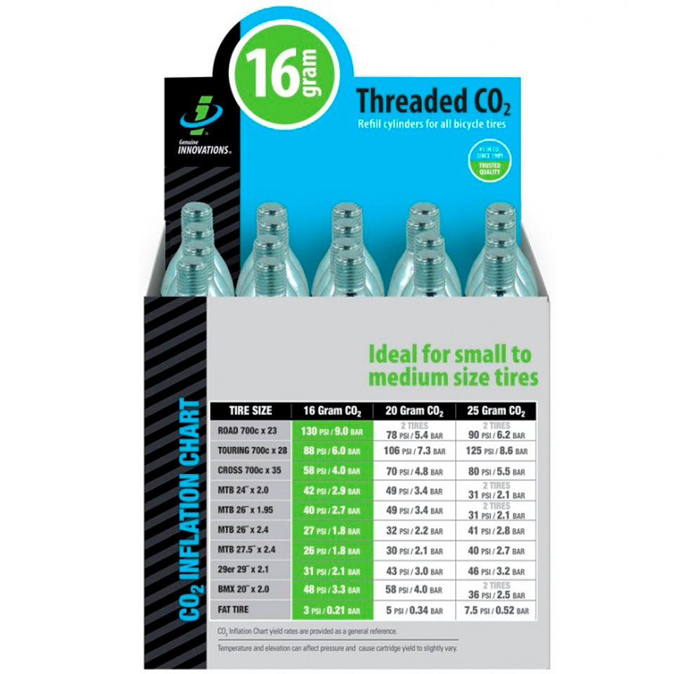 CARTUCHOS CO2 16G GENUINE INNOVATIONS 20pcs 1